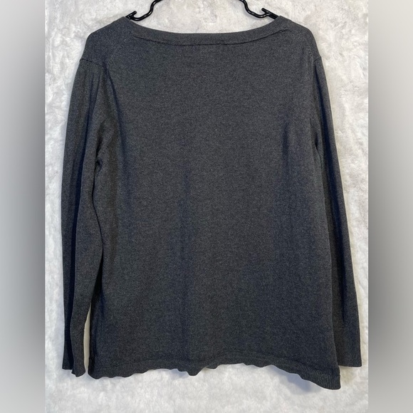 Eddie Bauer Mens V Neck Cashmere Cotton XXL Sweater Plain Professional Ribbed - Picture 2 of 8